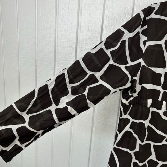 LandsEnd Women Swim Suit Cover Up Beach Vacation Pool Lounge Preppy Brown Medium - Picture 2 of 7